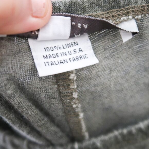 Bryn Walker Womens‎ Linen Pant Size Large Olive Green Boho Italian Fabric - Picture 8 of 9